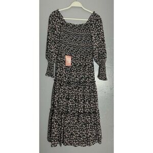 Women's Ivy City Midi Long Sleeve New Dress Floral Print Size S Cottage Prairie